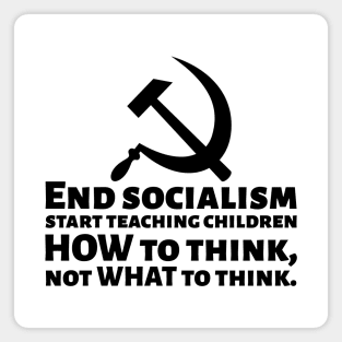 Funny Political Conservative End Socialism Anti Communist Magnet